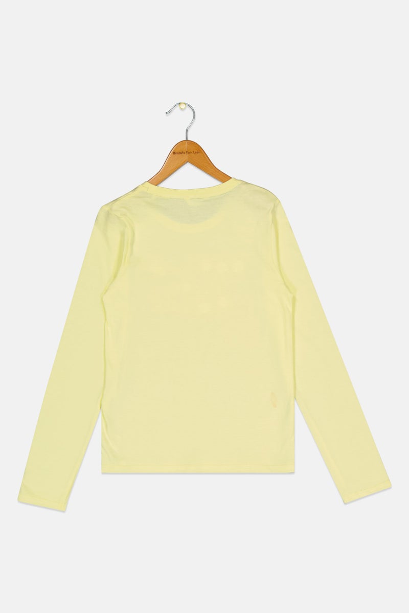 Hamleys Kids Girl Graphic Print Long Sleeve Tops, Yellow - Image 3